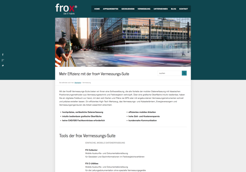 Responsive Webseite für frox IT