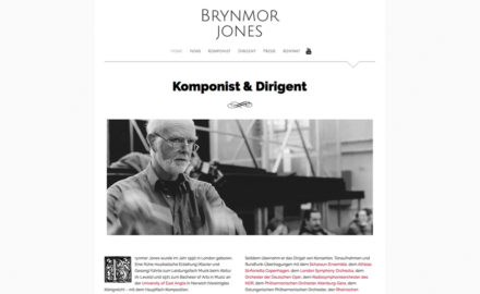 Webseite für Komponist & Dirigent Brynmor Jones